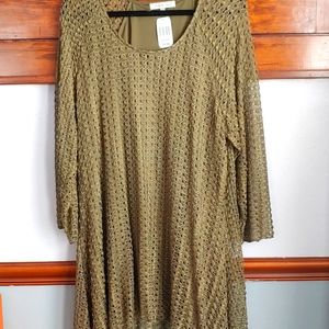 Lined lace sparkly tunic